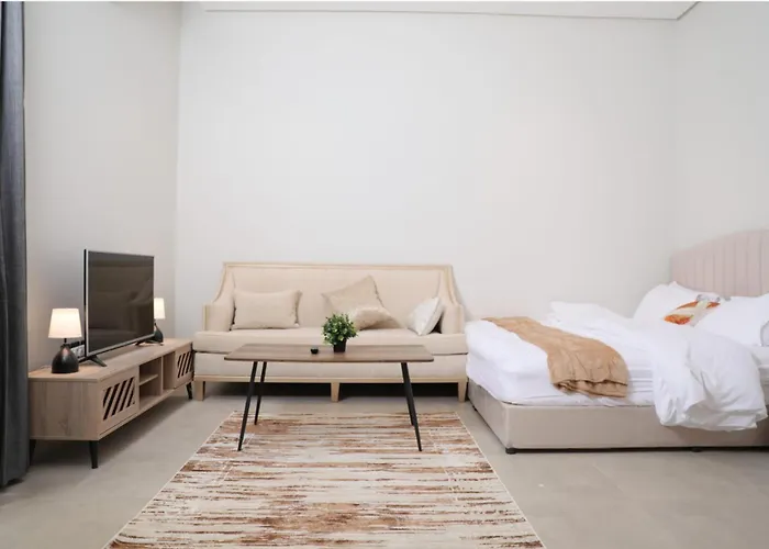 شقة بغرفتي نوم وصالة ودورتين مياه بالعارض قرب المطار بتسجيل وصول ذاتيtwo-Bedroom Apartment With Living Room And Two Bathrooms In Al-Aridh Near The Airport With Self-Check-In